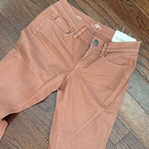 LOFT rust colored skinny jeans